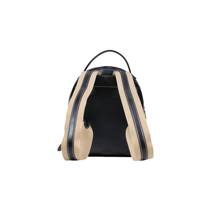 Backpack by Love Moschino for women in polyethylene & polurethane black & gold showcases an architectural Polyethylene & Polurethane Backpack design, featuring a secure zipper, ample , and architectural backpack-strap & adjustable-strap for a sophisticated look.