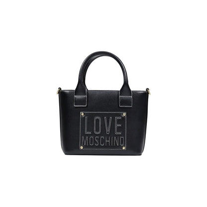 Shoulder Handbag by Love Moschino for women in polyethylene & polyurethane black features a ornamental silhouette, showcasing a secure , ample , and ornamental shoulder-strap, adjustable-strap, detachable-strap & handle for a sophisticated look.