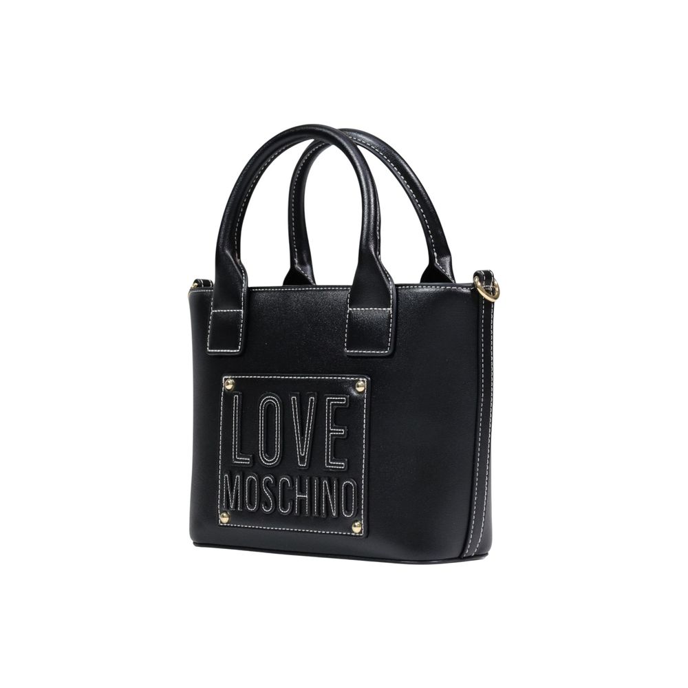 Shoulder Handbag by Love Moschino for women in polyethylene & polyurethane black presents a ornamental silhouette, showcasing a secure , ample , and versatile shoulder-strap, adjustable-strap, detachable-strap & handle for a ornamental finish.
