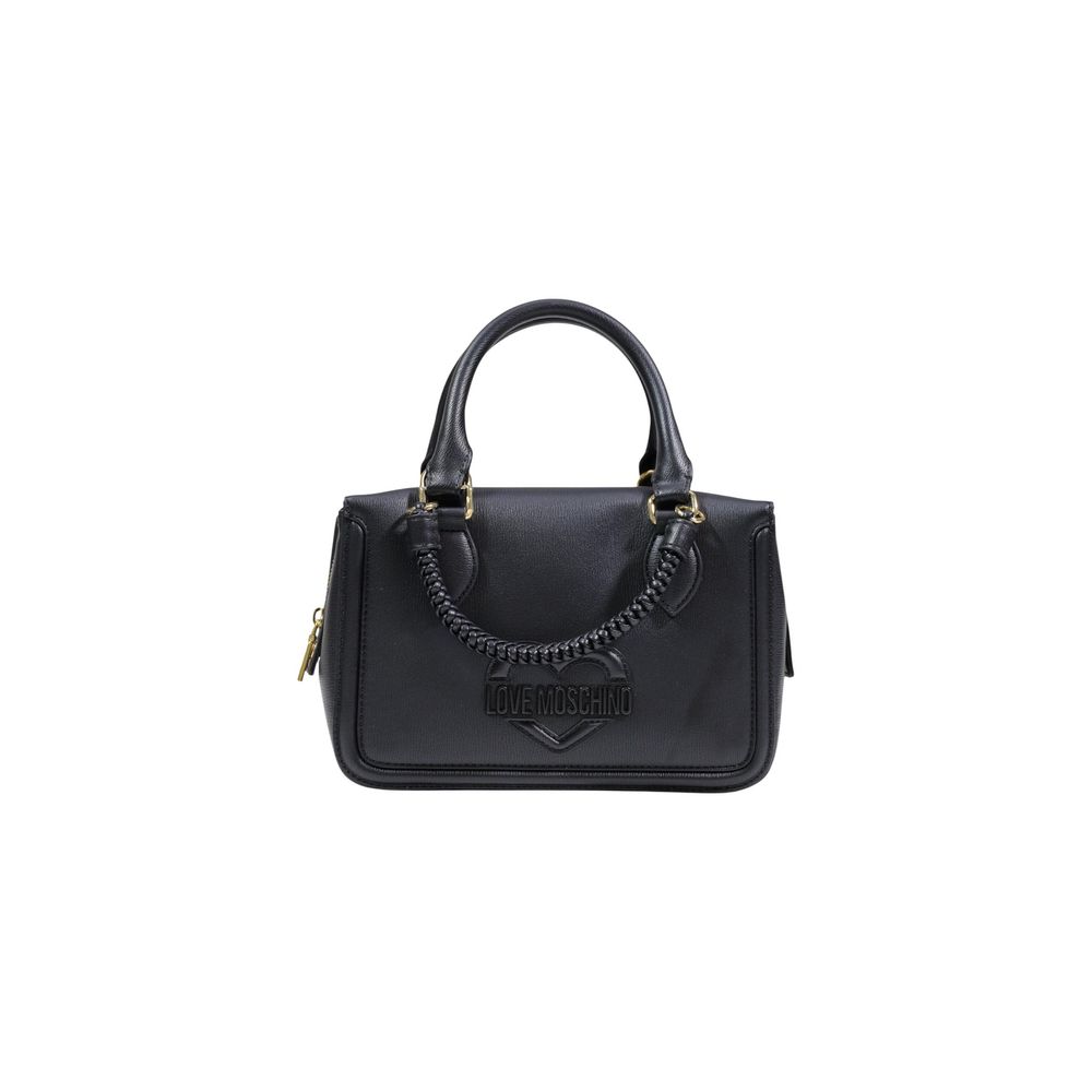 This Shoulder Handbag by Love Moschino for women in polyethylene & polyurethane and black presents a sculptural silhouette featuring a secure , ample , and versatile shoulder-strap & handle for a sculptural finish.