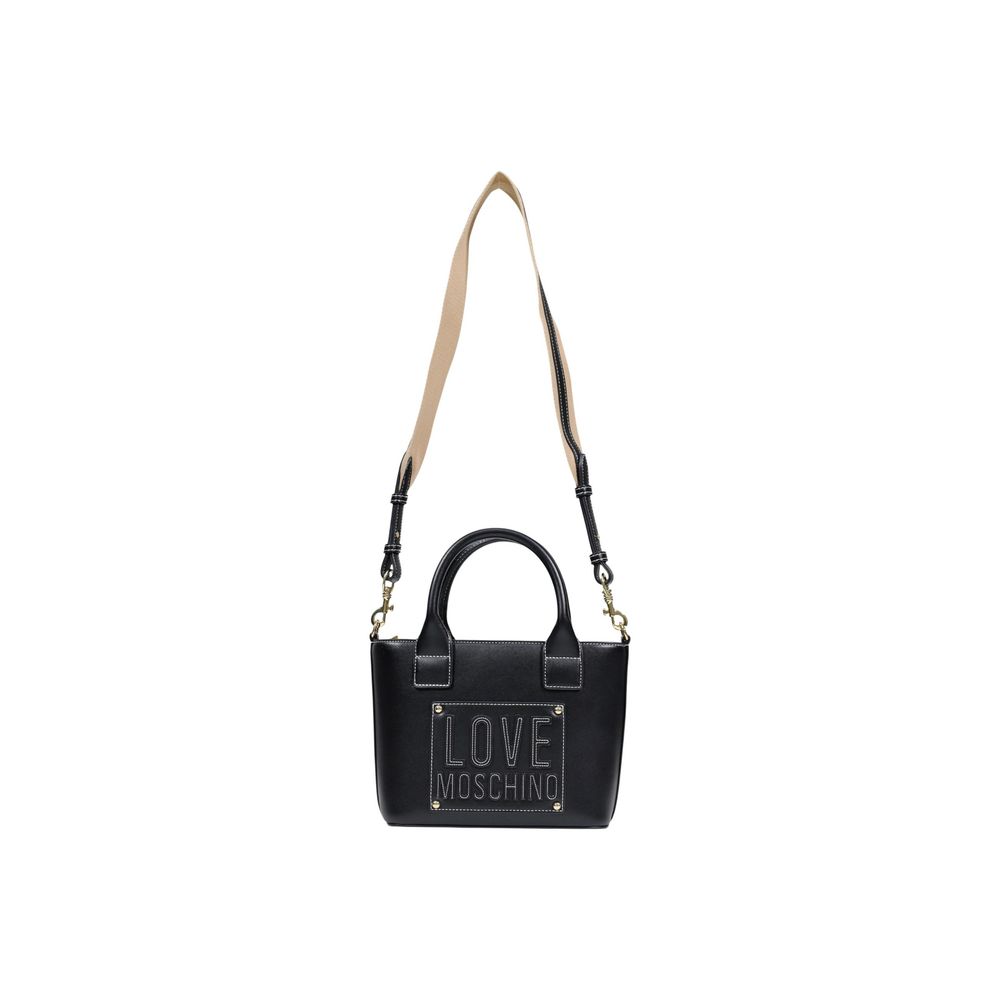 This Shoulder Handbag by Love Moschino for women in polyethylene & polyurethane and black presents a sculptural silhouette featuring a secure , ample , and versatile shoulder-strap, adjustable-strap, detachable-strap & handle for a sculptural finish.