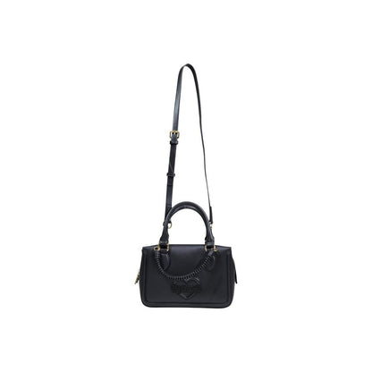 Shoulder Handbag by Love Moschino for women in polyethylene & polyurethane black presents a ornamental silhouette, showcasing a secure , ample , and versatile shoulder-strap & handle for a ornamental finish.