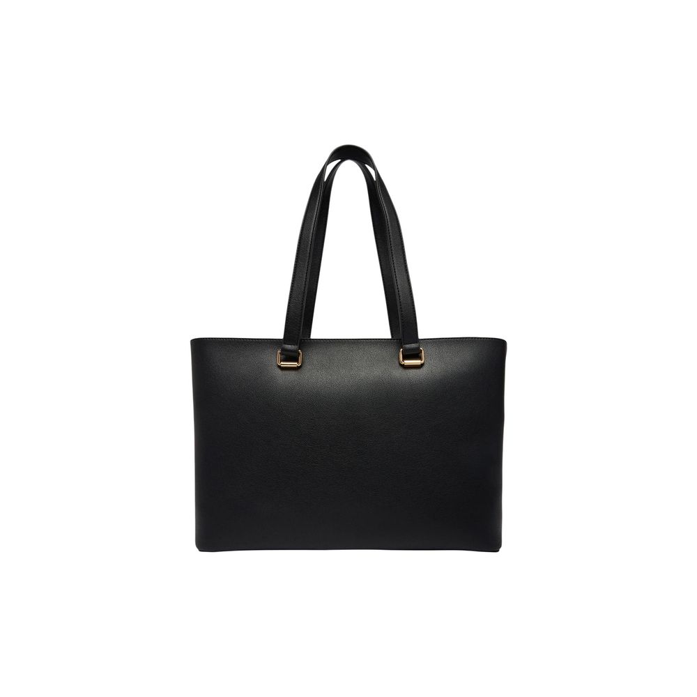 Shopper Handbag by Love Moschino for women in polyethylene & polyurethane black & gold features a refined silhouette, showcasing a secure flap & magnetic, organized , and versatile handle for a refined finish.