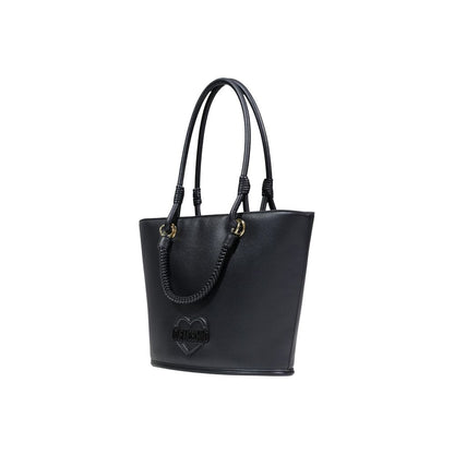 Handbag by Love Moschino for women in polyethylene & polyurethane black features a exquisite silhouette, showcasing a secure and exquisite with versatile handle for a exquisite finish.