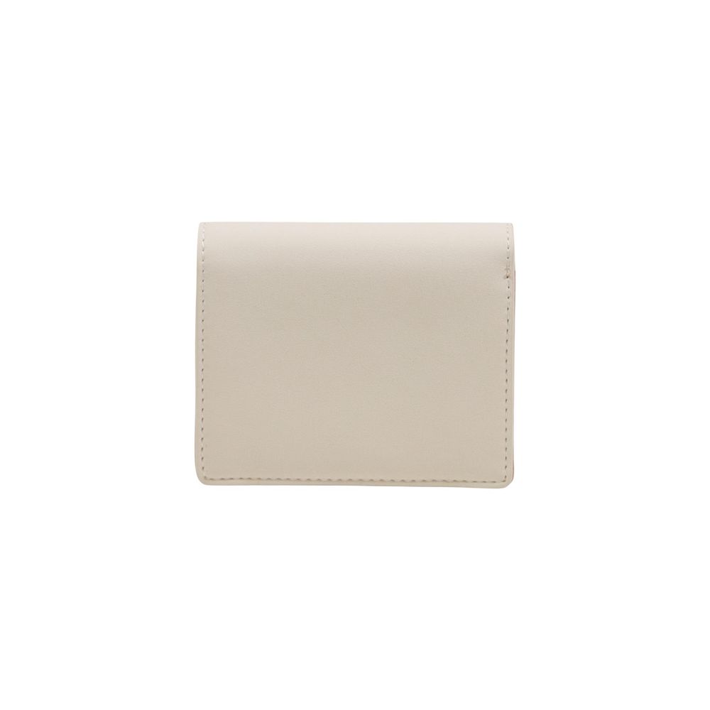 Wallet by Love Moschino for women in polyethylene & polyurethane beige presents a streamlined silhouette, showcasing the sophisticated design of the Polyethylene & Polyurethane Wallet collection with functional compact-design.
