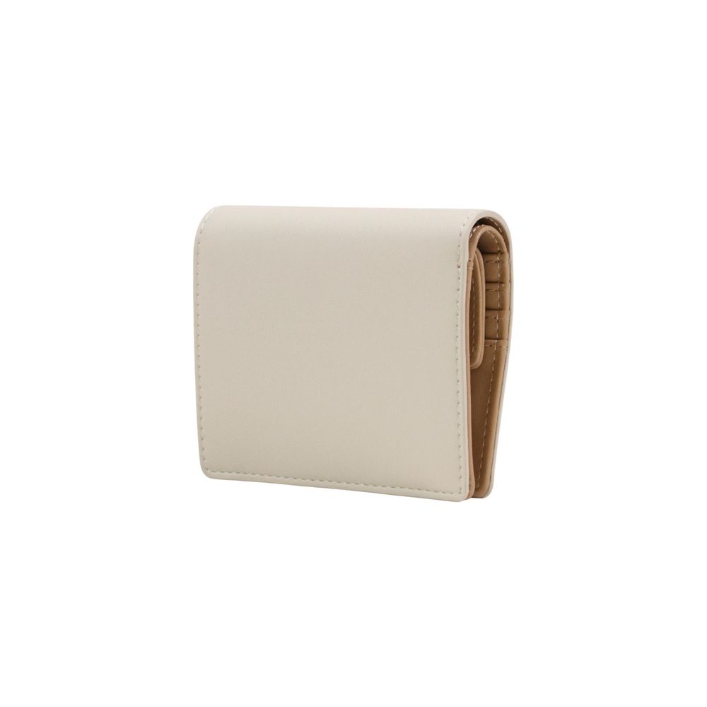 Wallet by Love Moschino for women in polyethylene & polyurethane beige showcases a refined silhouette, artfully capturing the essence of the refined Polyethylene & Polyurethane Wallet design with functional compact-design.