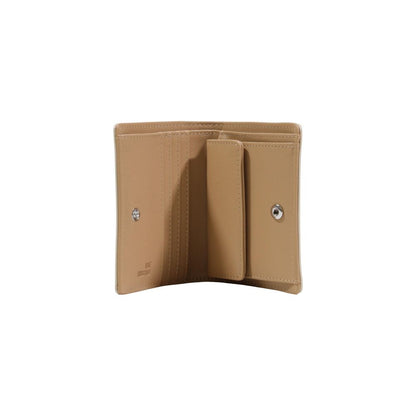 Wallet by Love Moschino for women in polyethylene & polyurethane beige features a streamlined silhouette, showcasing the streamlined Polyethylene & Polyurethane Wallet design with sophisticated compact-design for a premium look.