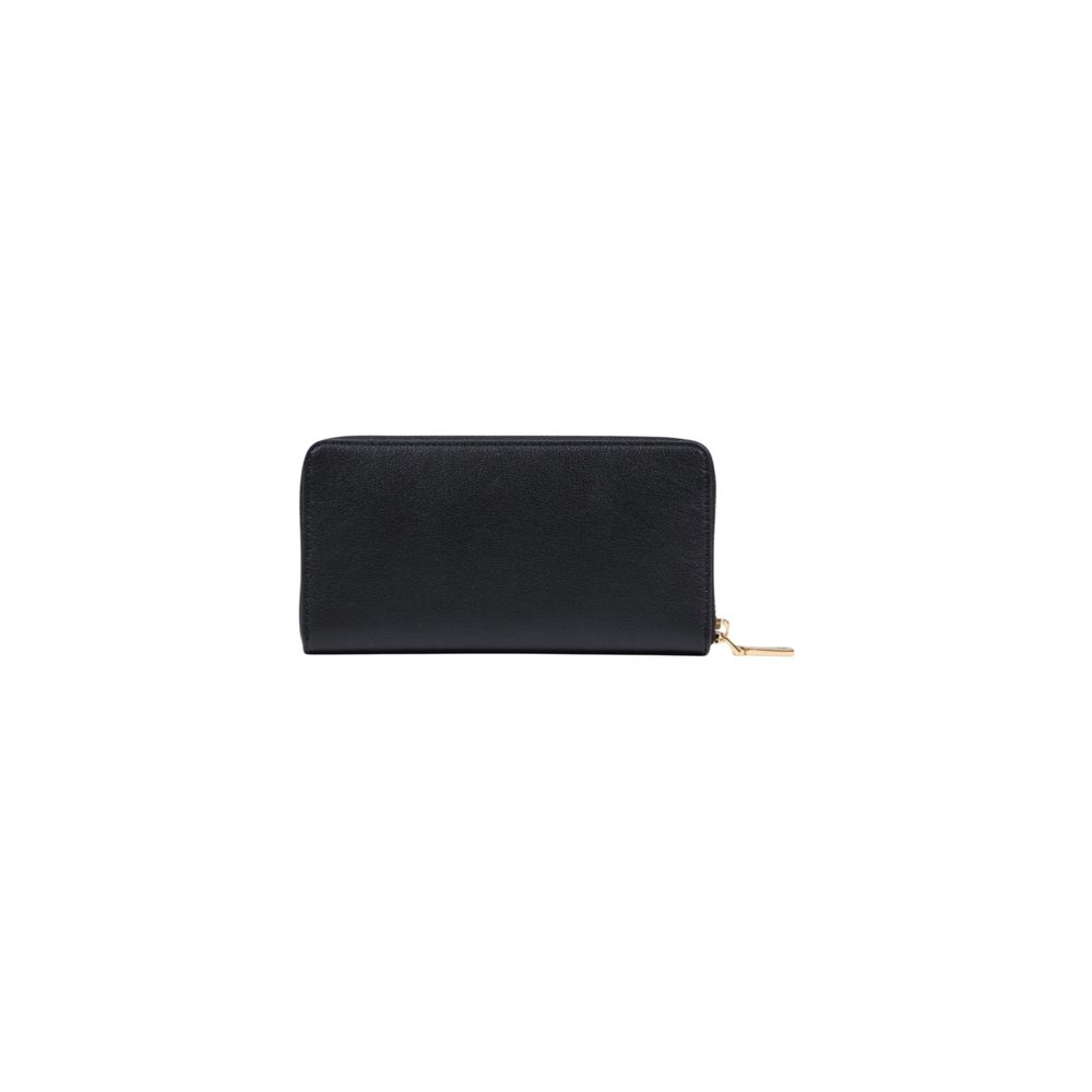 Wallet by Love Moschino for women in polyethylene & polurethane black & gold features a streamlined silhouette, showcasing the streamlined Polyethylene & Polurethane Wallet design with sophisticated for a premium look.