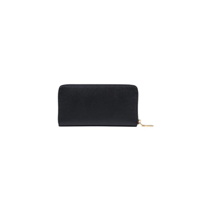 Wallet by Love Moschino for women in polyethylene & polurethane black & gold features a streamlined silhouette, showcasing the streamlined Polyethylene & Polurethane Wallet design with sophisticated for a premium look.