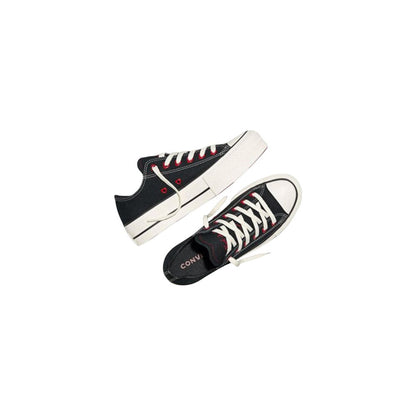 Sneakers by Converse for women in fabric & rubber black features an opulent silhouette from the Women's Casual Fabric & Rubber Sneakers collection, showcasing a signature casual style with an opulent finish.