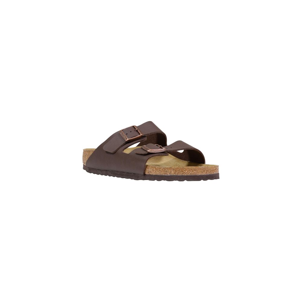 Flat Sandals by Birkenstock for men in latex & cork brown showcases a sculptural silhouette as Men's Latex & Cork Flat Sandals, defined by a sculptural flat and sculptural for a sculptural look.
