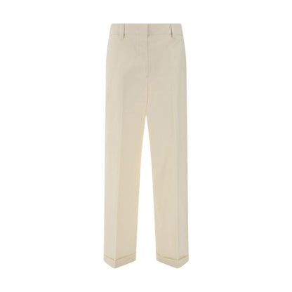 Miu Miu Beige Cotton Casual Pants