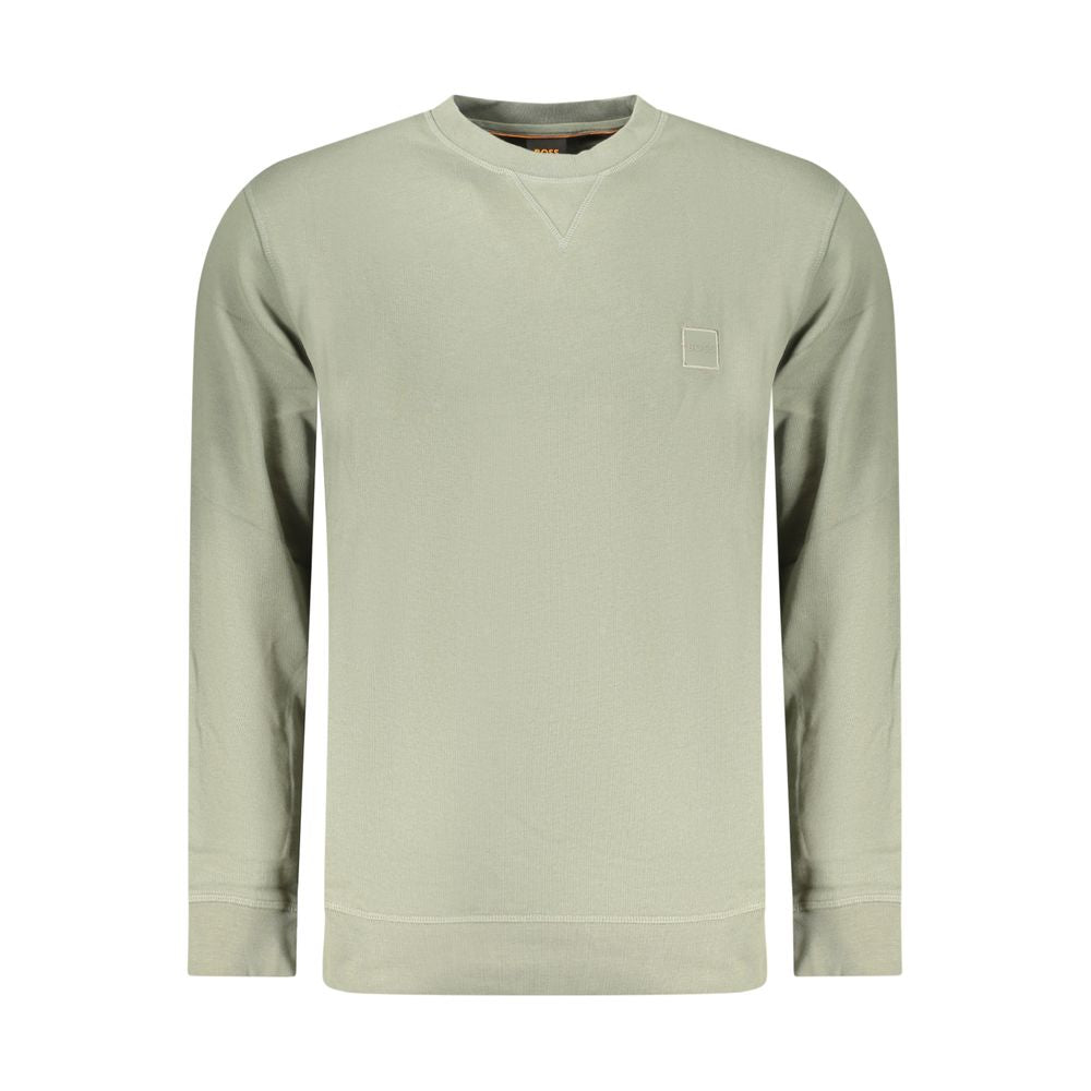 Hooded Sweatshirt Hoodie by Hugo Boss for men in cotton blue & green features an luminous silhouette, showcasing a sophisticated hooded neckline and for a truly luminous look.