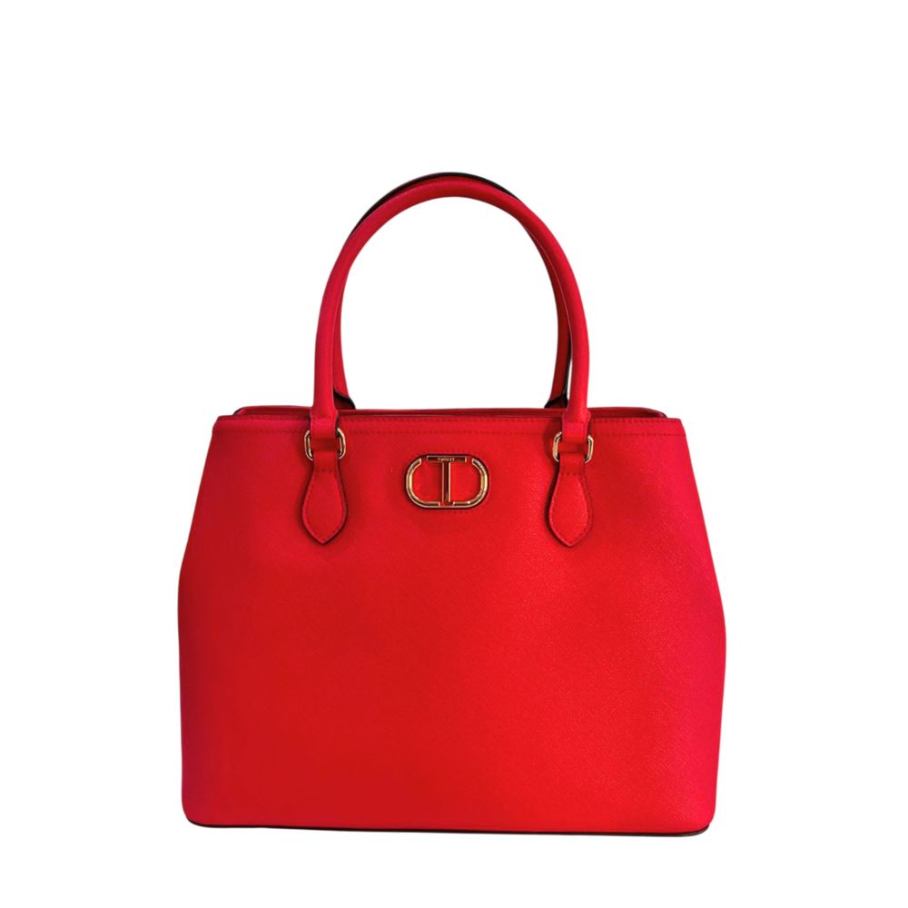 Shoulder Bag by Twinset for women in polyurethane gold, multicolor, red, white & signature features a enviable silhouette, showcasing a secure magnetic & button, ample built-in-compartments, and enviable shoulder-strap & adjustable-strap for a enviable finish.