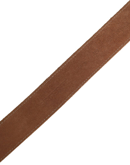GF Ferre Canvas & Metal Belt - Beige Silver