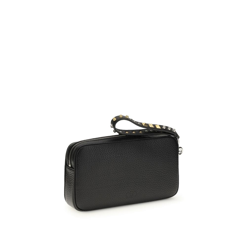 Valentino Garavani Black Calf Leather Bos Taurus Accessories