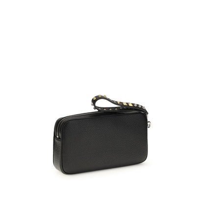 Valentino Garavani Black Calf Leather Bos Taurus Accessories