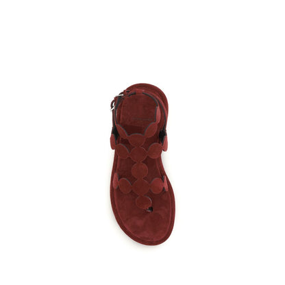 Pierre Hardy Brown Calf Leather Bos Taurus Platform Sandals