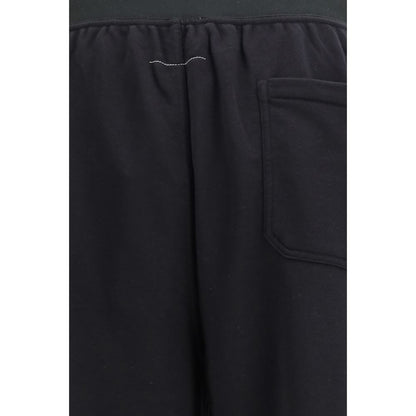 MM6 Black Cotton Athletic Pants