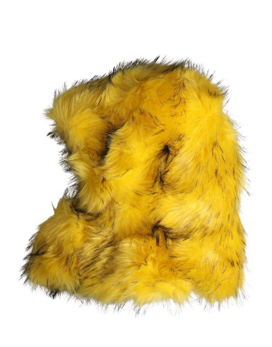 Dolce & Gabbana Acetate Modacrylic & Fur Bucket Hat - Yellow