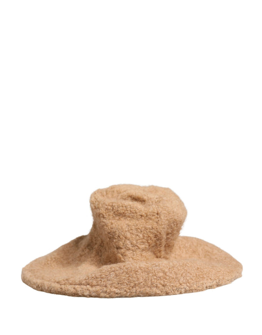 Dolce & Gabbana Fedora Nylon Fur & Virgin Alpaca Wool - Beige