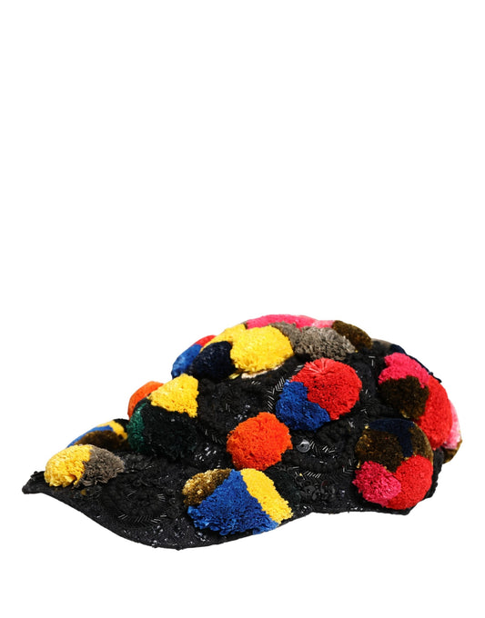 Dolce & Gabbana Cotton Polyester Silk & Virgin Wool Baseball Cap - Multicolor