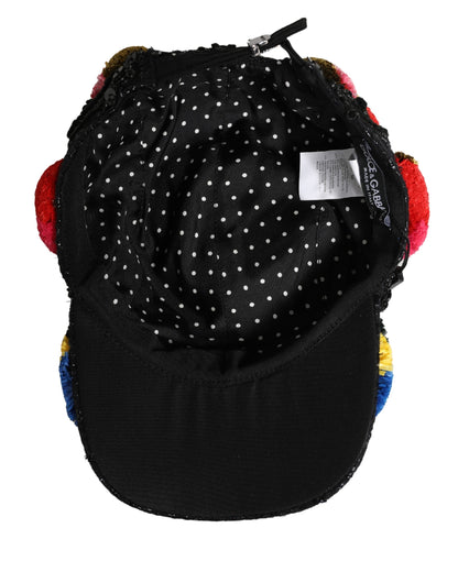 Dolce & Gabbana Cotton Polyester Silk & Virgin Wool Baseball Cap - Multicolor