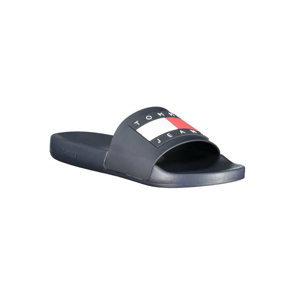 Slippers by Tommy Hilfiger for men in polyurethane blue & print presents a sumptuous silhouette, perfectly capturing the sumptuous essence of Men's Polyurethane Slippers with its signature and .