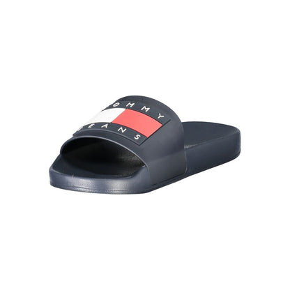 Slippers by Tommy Hilfiger for men in polyurethane blue & print features an effortlessly elegant silhouette, showcasing the Men's Polyurethane Slippers design with an effortlessly elegant and a for a effortlessly elegant look.