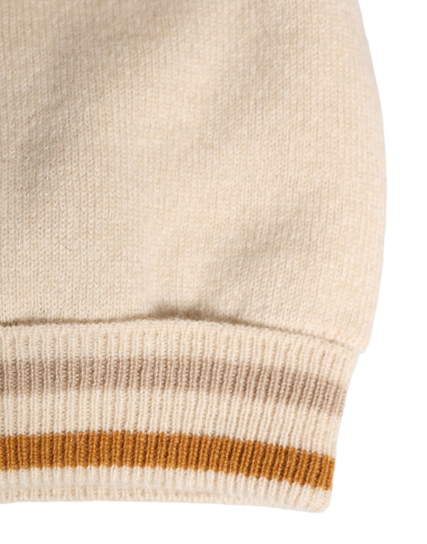 Dolce & Gabbana Beige Cashmere Knitted Women Winter Beanie Hat