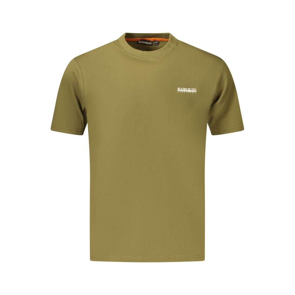 T-Shirt by Napapijri for men in cotton green features an on trend silhouette, perfectly showcasing a on trend and for an elevated aesthetic.