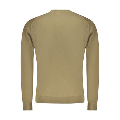 Sweater by Napapijri for men in cotton green features an tactile silhouette, showcasing a sophisticated and tactile for a refined finish.
