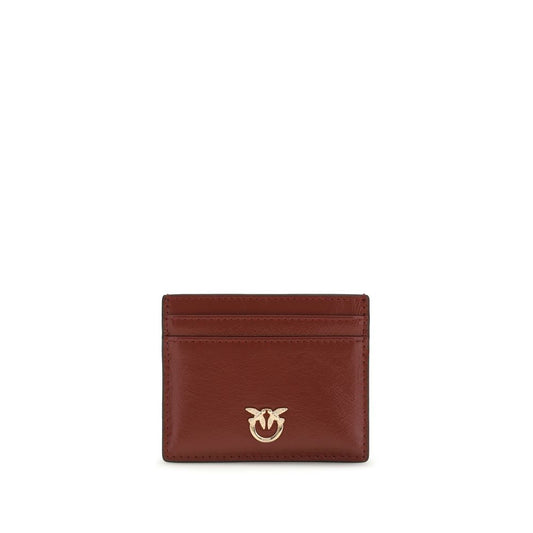 PINKO Love Birds Bos Taurus Calf Leather Cardholder Wallet - Multicolor