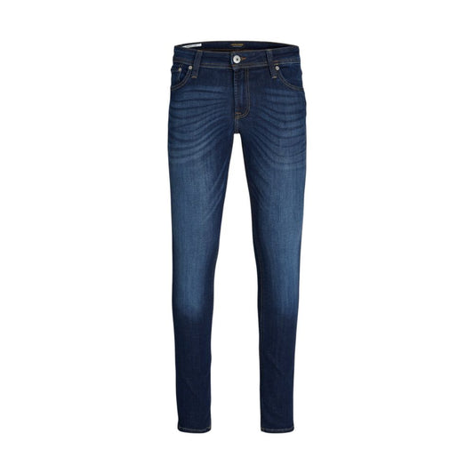 Jack Jones Blue Cotton Skinny Jeans