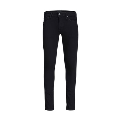 Jeans by Jack Jones for men in denim cotton black presents a refined pantology silhouette, artfully defined by a refined pantology skinny, long, and a sophisticated .