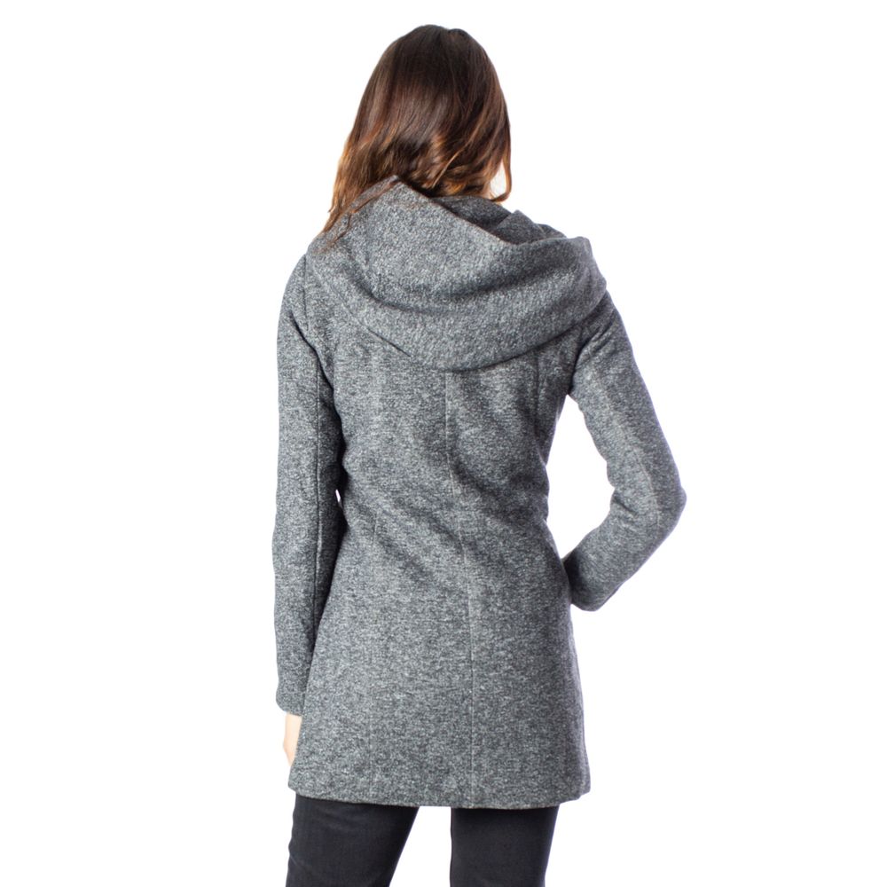 Hooded Overcoat by Only for women in cotton polyester gray features an satoral silhouette, showcasing a sophisticated hooded neckline and satoral hooded for a premium, timeless look.