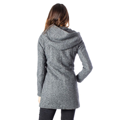 Hooded Overcoat by Only for women in cotton polyester gray features an satoral silhouette, showcasing a sophisticated hooded neckline and satoral hooded for a premium, timeless look.