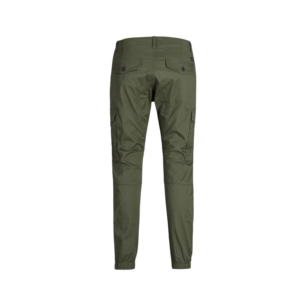 Trousers by Jack Jones for men in stretch cotton green features a tailored silhouette with a tailored skinny & slim, defined by its long and a sophisticated .