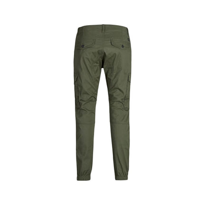 Trousers by Jack Jones for men in stretch cotton green features a tailored silhouette with a tailored skinny & slim, defined by its long and a sophisticated .