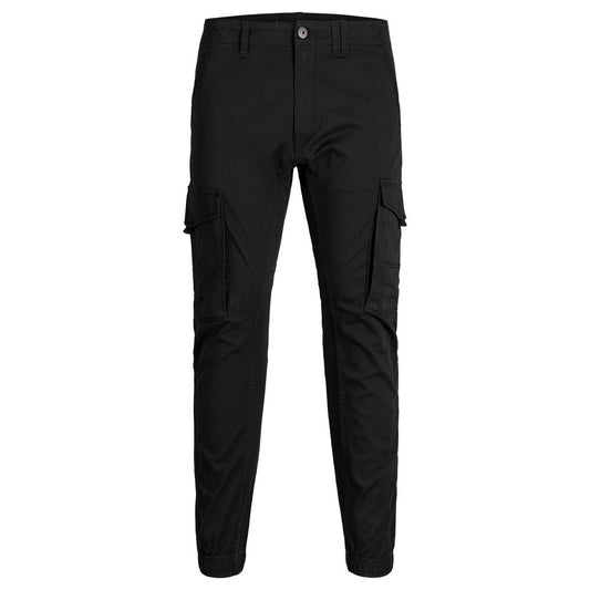 Jack Jones Black Cotton Skinny Pants
