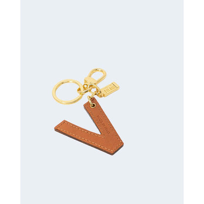 Keychain by Alviero Martini Prima Classe for women in polyester faux leather beige features an sleek design, highlighting a sophisticated and refined for an sleek look.