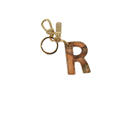 Keychain by Alviero Martini Prima Classe for women in modal & viscose beige & gold features an artisanal design with , , and for an artisanal aesthetic.