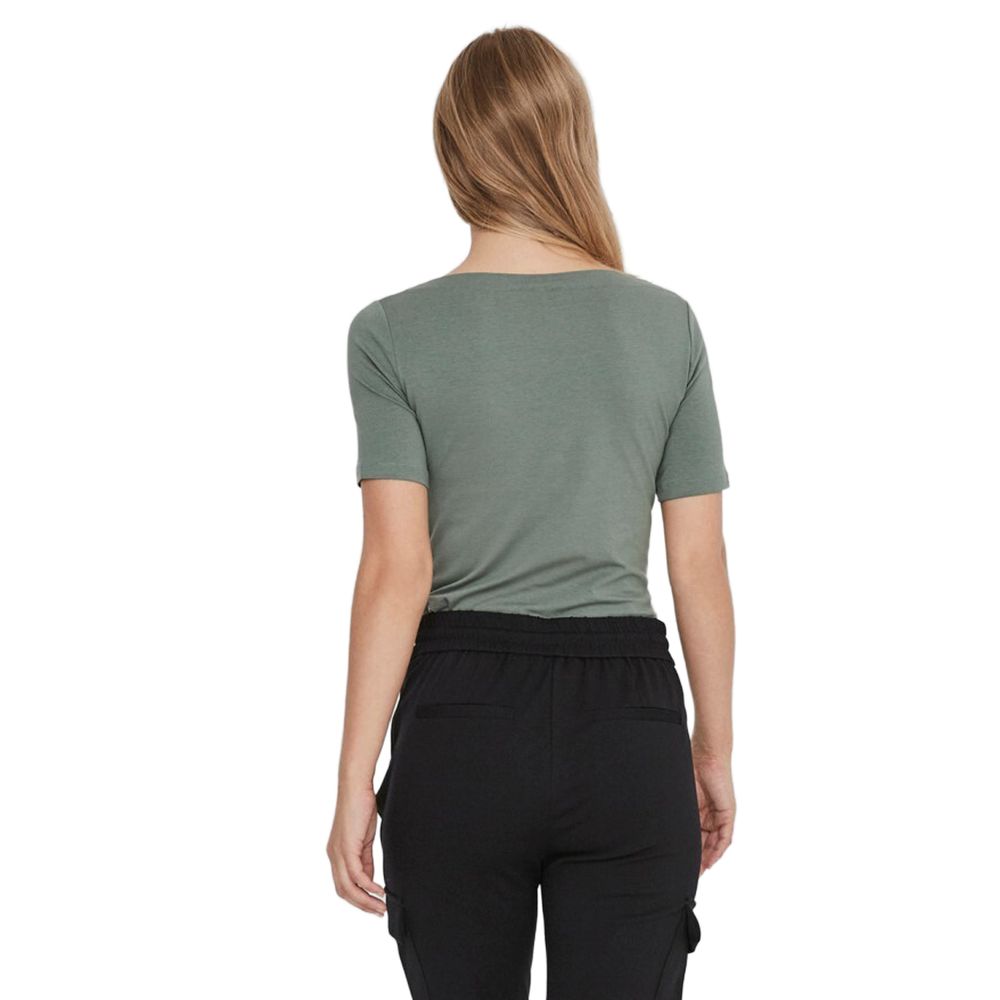 T-Shirt by Vero Moda for women in modal & viscose showcases a fashionable silhouette, elegantly detailed with a fashionable and for a sophisticated, high-fashion look.