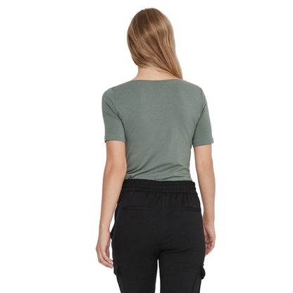 T-Shirt by Vero Moda for women in modal & viscose showcases a fashionable silhouette, elegantly detailed with a fashionable and for a sophisticated, high-fashion look.