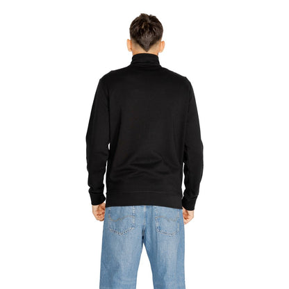 Activewear Sweatshirt by Hugo Boss for men in cotton black showcases a versatile silhouette, artfully detailed with a versatile crew high-collar neckline and for a versatile finish with .