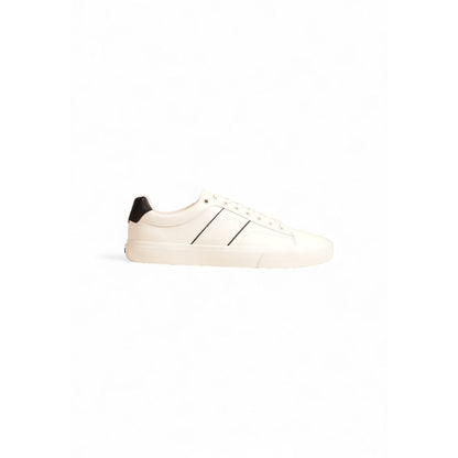 Sneakers by Hugo Boss for men in leather cream features an sumptuous design from the Men's Low-Top Casual Leather Sneakers collection, highlighting a sumptuous low-top casual style for a premium, high-fashion look.