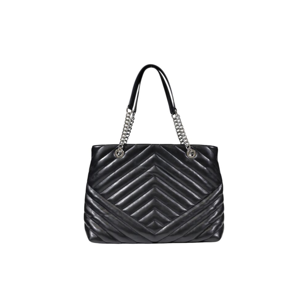 Handbag by Armani Exchange for women in polyester faux leather black presents a ornamental silhouette, showcasing a secure , ample , and versatile handle for a ornamental finish.