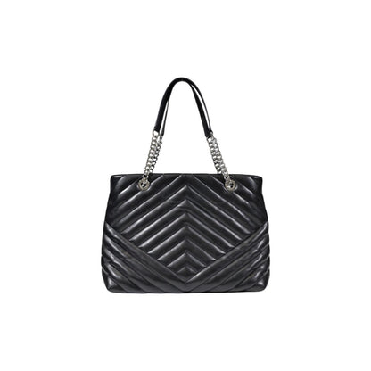 Handbag by Armani Exchange for women in polyester faux leather black presents a ornamental silhouette, showcasing a secure , ample , and versatile handle for a ornamental finish.