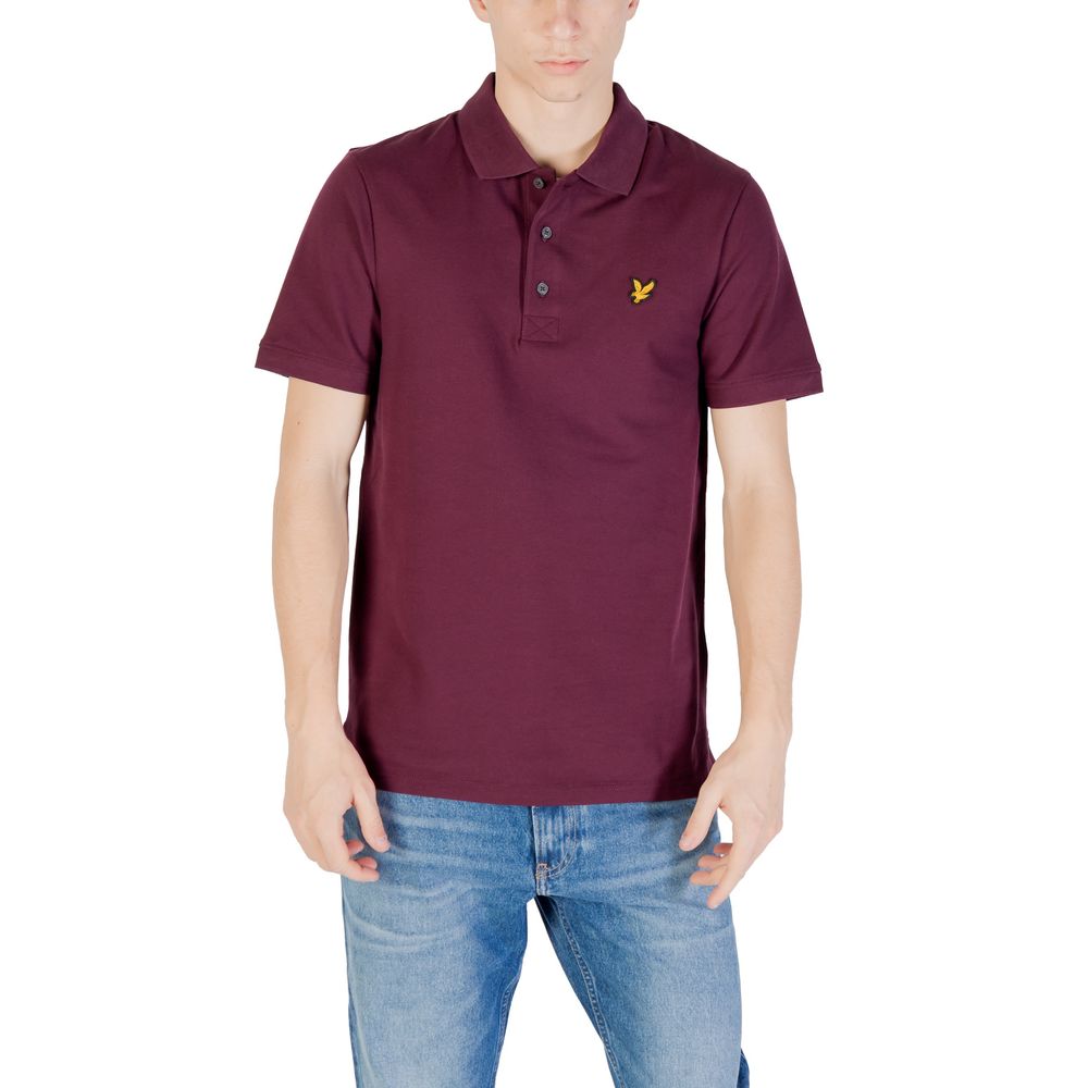 Polo Shirt by Lyle & Scott for men in stretch cotton bordeaux presents a sleek silhouette, featuring a refined and for a sleek finish.