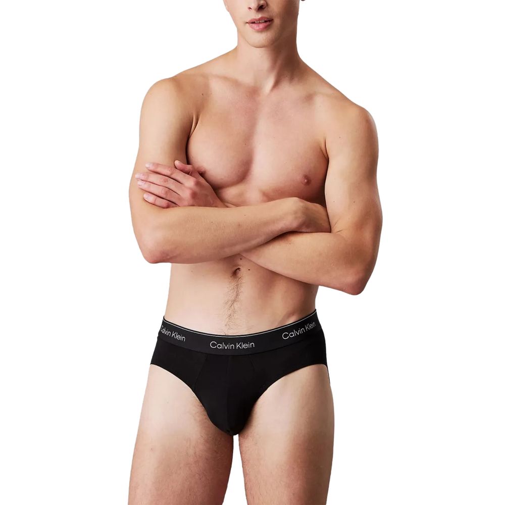 Underwear Briefs by Calvin Klein Underwear for men in stretch cotton black presents a ethereal silhouette, showcasing the sophisticated Men's Stretch Cotton Briefs design with a ethereal fit for a premium look.
